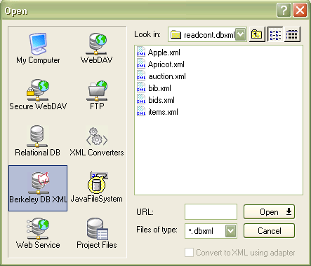 Loading XML Data Sources from Berkeley DB XML into <%=ConfigurationManager.AppSettings[