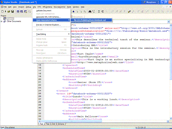 Open Associated XML Schema